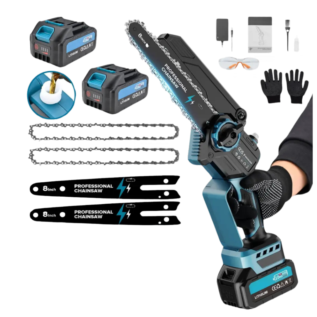 Mini Motosega Professionale a Batteria Taglia tutto