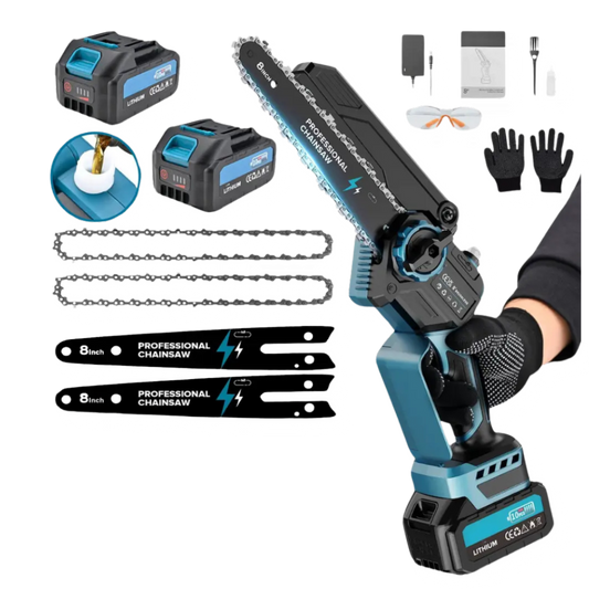 Mini Motosega Professionale a Batteria Taglia tutto